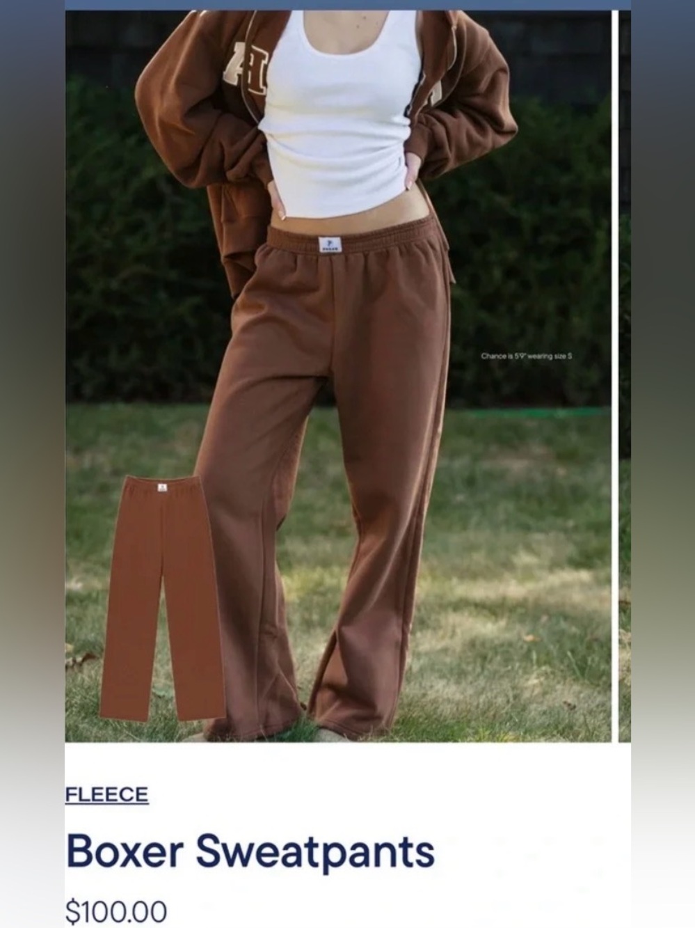 Parke Mocha Boxer Swearpants
